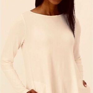 Susan Graver Elegant Cream Long Sleeve Tunic
